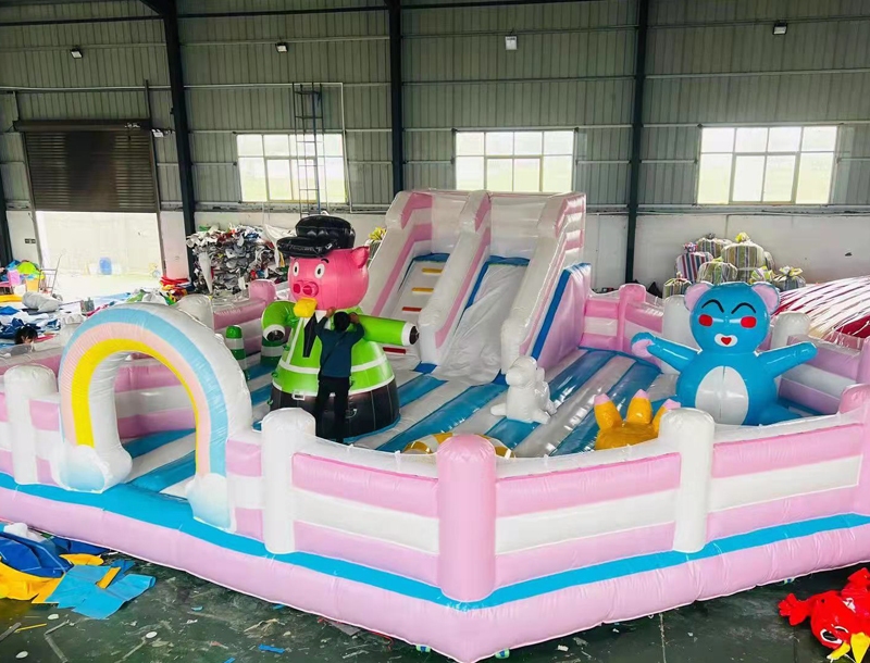 Pink Pig Inflatable Castle