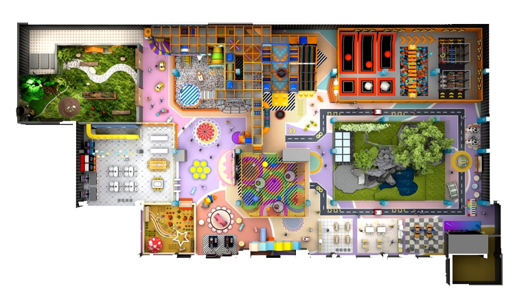 1800㎡ indoor children's playground