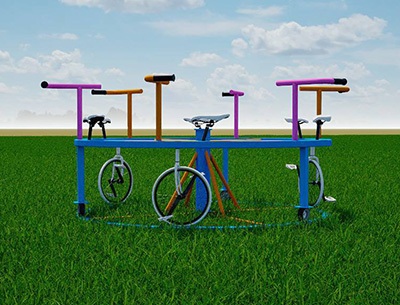 HJJ103 6-person rotating bicycle
