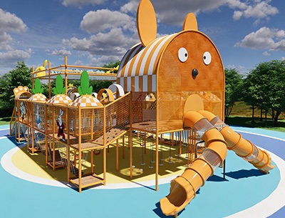 HJJ011 Cute Rabbit Special Agents Outdoor Playground Equipment