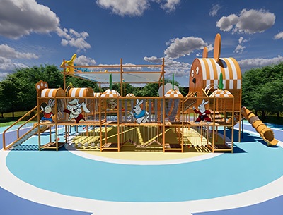 HJJ011 Cute Rabbit Special Agents Outdoor Playground Equipment