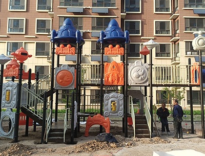 Plastic Combination Slide Playground Equipment