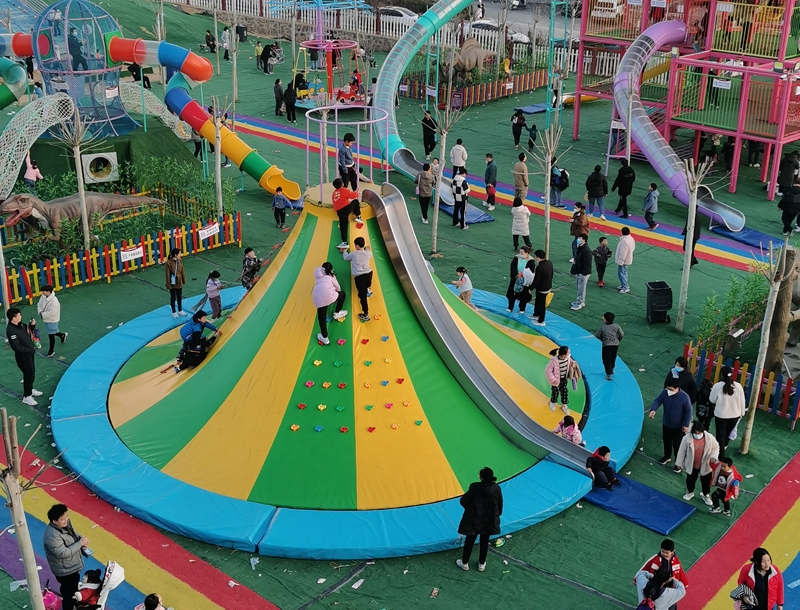 Volcano Rock Climbing Children's Playground Equipment