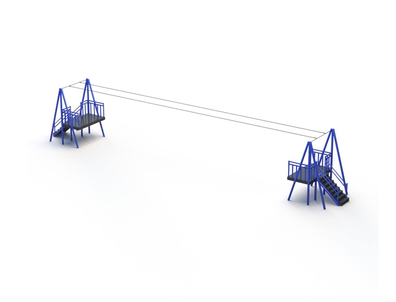 Dual Zipline Outdoor Playground Equipment
