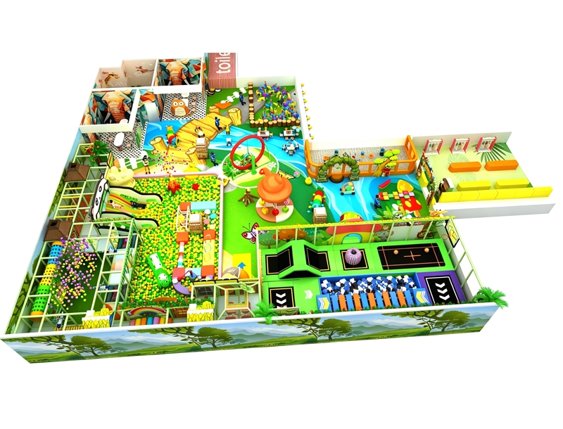 Forest-themed commercial indoor soft play equipment
