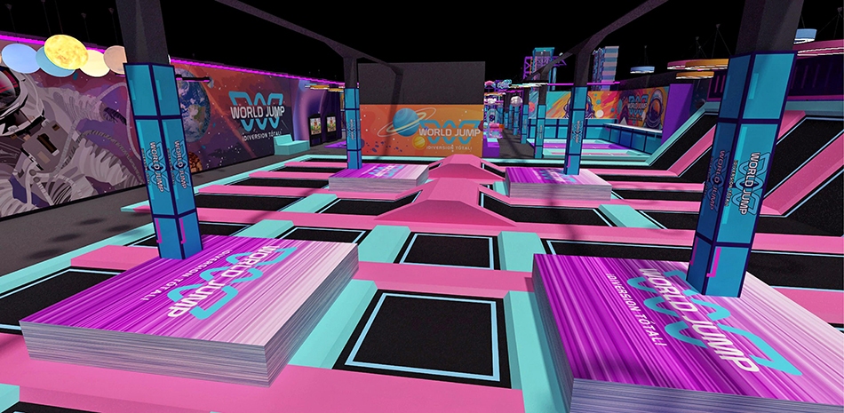 Large trampoline park equipment for sale 