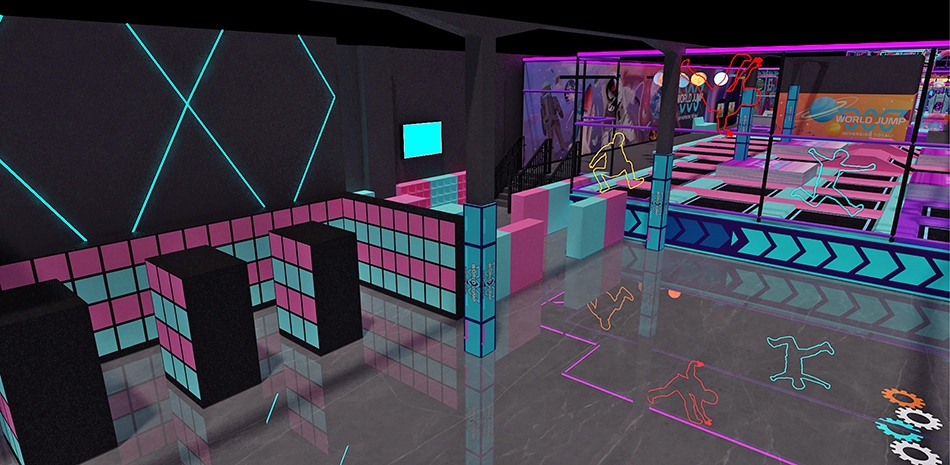 Large trampoline park equipment for sale 